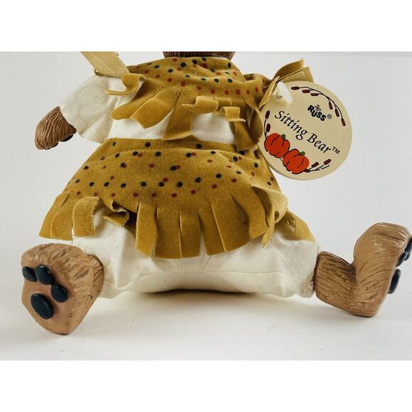 Russ Berrie Kathleen Kelly Critter Factory Halloween Native American Bear Resin - Picture 4 of 12